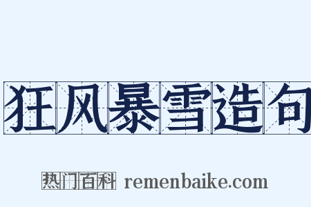 狂风暴雪造句是什么意思的图片